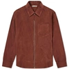 OUR LEGACY OUR LEGACY SUEDE ZIP SHIRT,21815SZSBB48