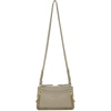 Chloé Roy Mini Leather/suede Double-zip Shoulder Bag In Motty Grey