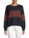 SUNDRY Striped Colorblock Sweater