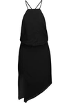 MICHELLE MASON Asymmetric chiffon-paneled silk dress,US 1071994537315702