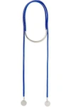 ISABEL MARANT WOMAN ROSS SILVER-PLATED CORD NECKLACE BRIGHT BLUE,US 1071994536270420