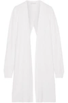 NARCISO RODRIGUEZ NARCISO RODRIGUEZ WOMAN SPLIT-BACK WOOL AND CASHMERE-BLEND CARDIGAN WHITE,3074457345618964135
