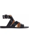 GIANVITO ROSSI WOMAN LEATHER SANDALS BLACK,US 7789028784562937