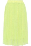 BAUM UND PFERDGARTEN BAUM UND PFERDGARTEN WOMAN SIGRID NEON POINT D'ESPRIT TULLE SKIRT LIME GREEN,3074457345619281239