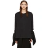 MARQUES' ALMEIDA MARQUES ALMEIDA BLACK KNOT SLEEVE T-SHIRT