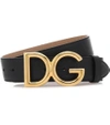 Dolce & Gabbana Dolce And Gabbana Black Small Logo Belt In Black