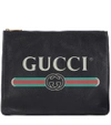 GUCCI Gucci Print leather pouch,P00334789