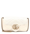 Gucci Gg Marmont Super Mini Matelasse Leather Shoulder Bag In White