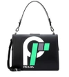 PRADA LIGHT FRAME LEATHER SHOULDER BAG,P00345498