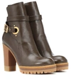CHLOÉ LEATHER ANKLE BOOTS,P00336284