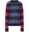 ROKH STRIPED MOHAIR-BLEND SWEATER,P00332842