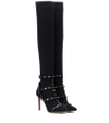 VALENTINO GARAVANI Valentino Garavani Rockstud Bodytech over-the-knee boots,P00335429