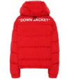 Off-white Hooded Down Puffer Jacket In Red