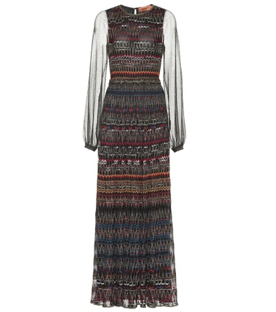 Missoni Striped Knit Maxi Dress In Multicoloured