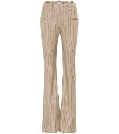 Altuzarra Striped Wool-blend Trousers In Beige