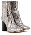ISABEL MARANT RILLYAN METALLIC LEATHER ANKLE BOOTS,P00322777