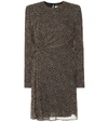 SAINT LAURENT LEOPARD VIRGIN WOOL MINIDRESS,P00326506