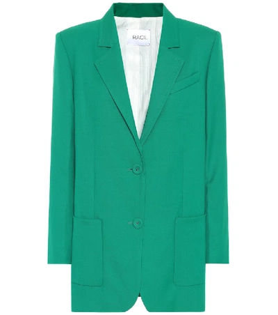 Racil Wool Single-breasted Blazer In Green