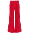 ACNE STUDIOS HIGH-RISE WIDE LEG CORDUROY PANTS,P00340218