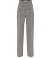 GIVENCHY BELTED PLAID WOOL PANTS,P00341116