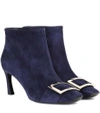 ROGER VIVIER TROMPETTE SUEDE ANKLE BOOTS,P00339584