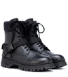 PRADA LEATHER ANKLE BOOTS,P00340043