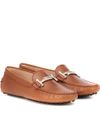 TOD'S GOMMINO LEATHER LOAFERS,P00340296