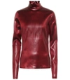 GIVENCHY FAUX LEATHER TOP,P00341132