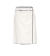 PRADA LEATHER SKIRT,P00345780