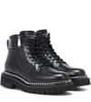 BALMAIN LEATHER ANKLE BOOTS,P00319011