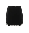 SAINT LAURENT EMBELLISHED VELVET MINISKIRT,P00326541