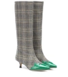 TIBI EVIN PLAID BOOTS,P00330095