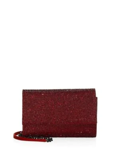 Judith Leiber Fizzoni Full-beaded Clutch Bag In Red
