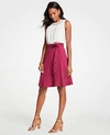 ANN TAYLOR PETITE BELTED FLARE SKIRT,476837