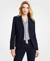 Ann Taylor Petite Seasonless Stretch Two Button Perfect Blazer In Perfect Navy