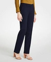 Ann Taylor The Straight Pant In Seasonless Stretch In Perfect Navy