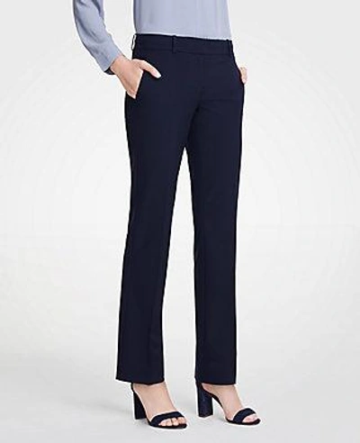 Ann Taylor The Straight Pant In Seasonless Stretch - Curvy Fit In Perfect Navy