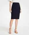Ann Taylor The Seamed Pencil Skirt In Seasonless Stretch In Perfect Navy