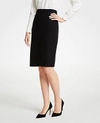 Ann Taylor Petite Seasonless Stretch Flounce Back Pencil Skirt In Black