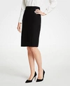 Ann Taylor Petite Seasonless Stretch Flounce Back Pencil Skirt In Black