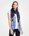 ANN TAYLOR SAVANNAH FLORAL SCARF,485306