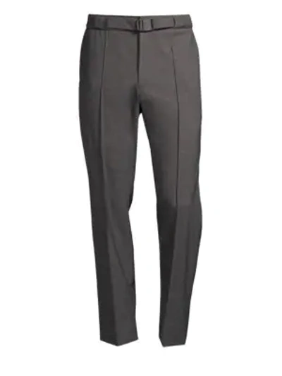 Solid Homme Oversized Stretch Wool Trousers In Grey