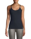 Lafayette 148 Petite Mesh Jersey Camisole In Ink