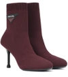 PRADA LOGO SOCK BOOTS,P00340028