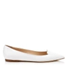 JIMMY CHOO ATTILA WHITE PATENT LEATHER POINTY TOE FLATS,ATTILAOPAT