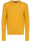 PRADA PRADA SHETLAND WOOL JUMPER - YELLOW