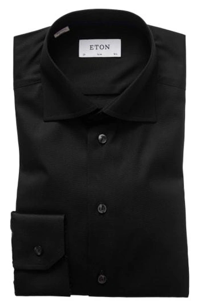 Eton Black Signature Twill Shirt - Slim Fit