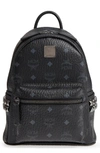 Mcm Mini Stark Side Stud Coated Canvas Backpack In Soft Pink