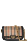 BURBERRY Vintage Check Link Flap Crossbody Bag,4080185