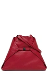 Akris 'ai Medium Shoulder Tote' Leather Shoulder Tote - Red In Crimson